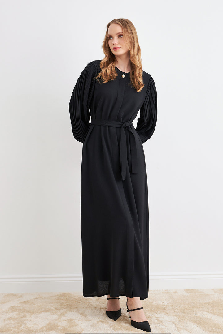 ZRF Women Sleeves Puffy Abaya - Black - Leesburg
