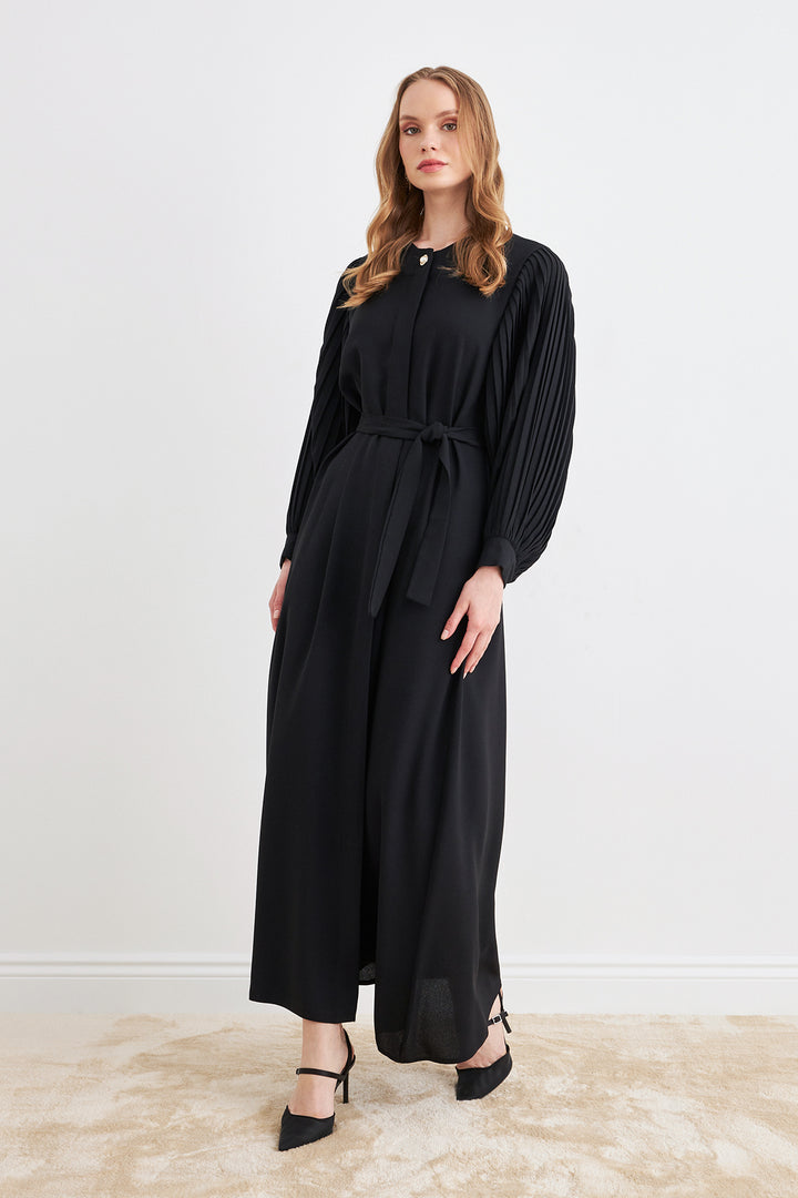 ZRF Women Sleeves Puffy Abaya - Black - Leesburg