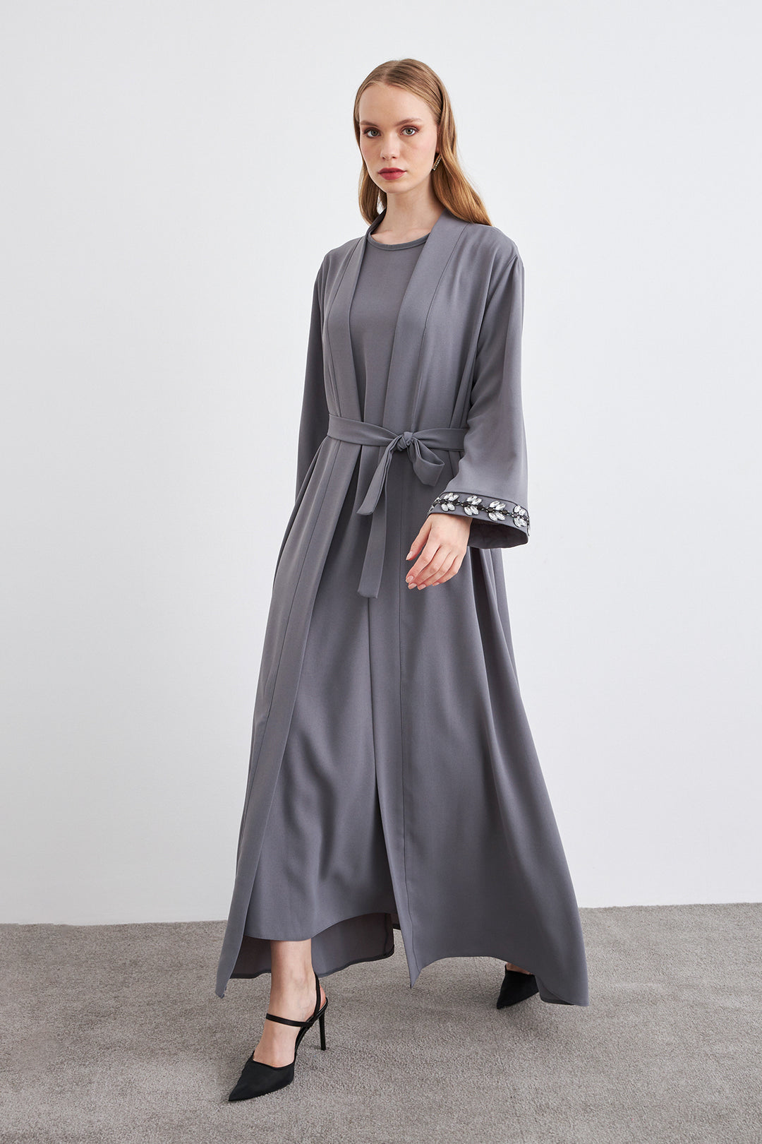 ZRF Women Rita Abaya Set - Gray - Wellington