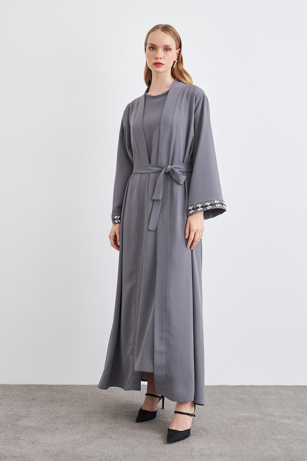 ZRF Women Rita Abaya Set - Gray - Wellington