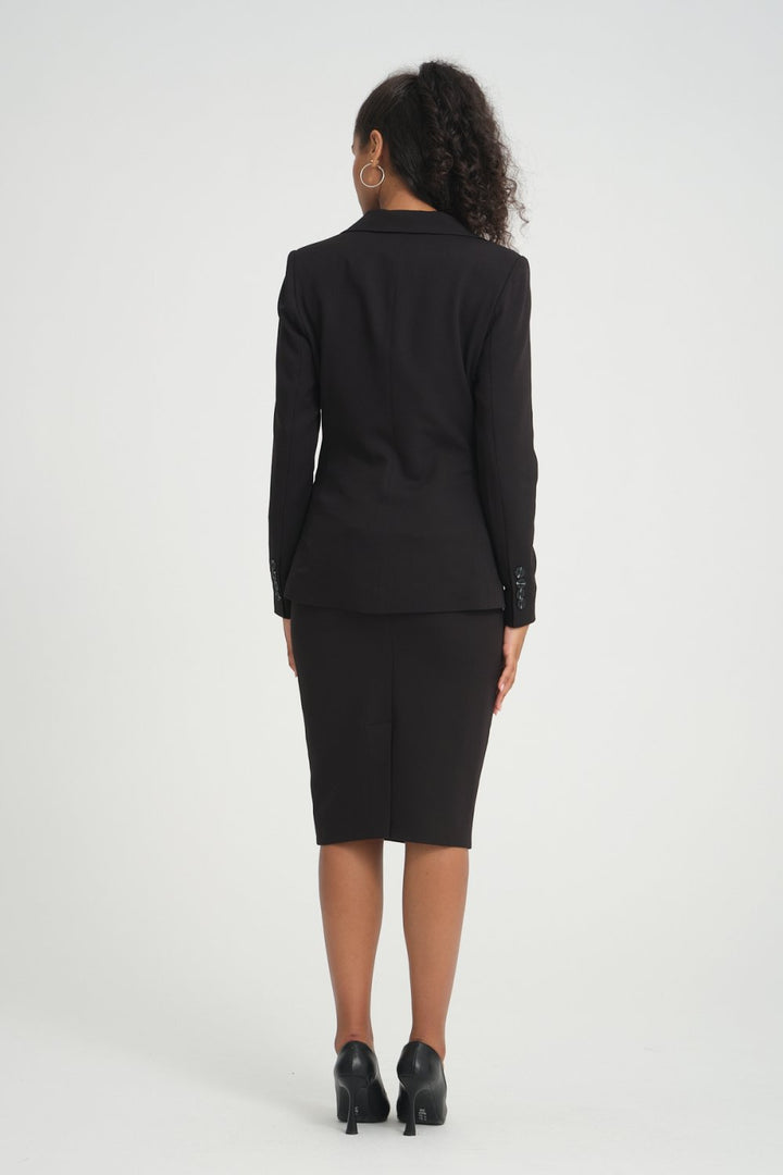 NDL Women Three-Piece Women's Suit with Vest-Jacket Skirt Black - Neunkirchen