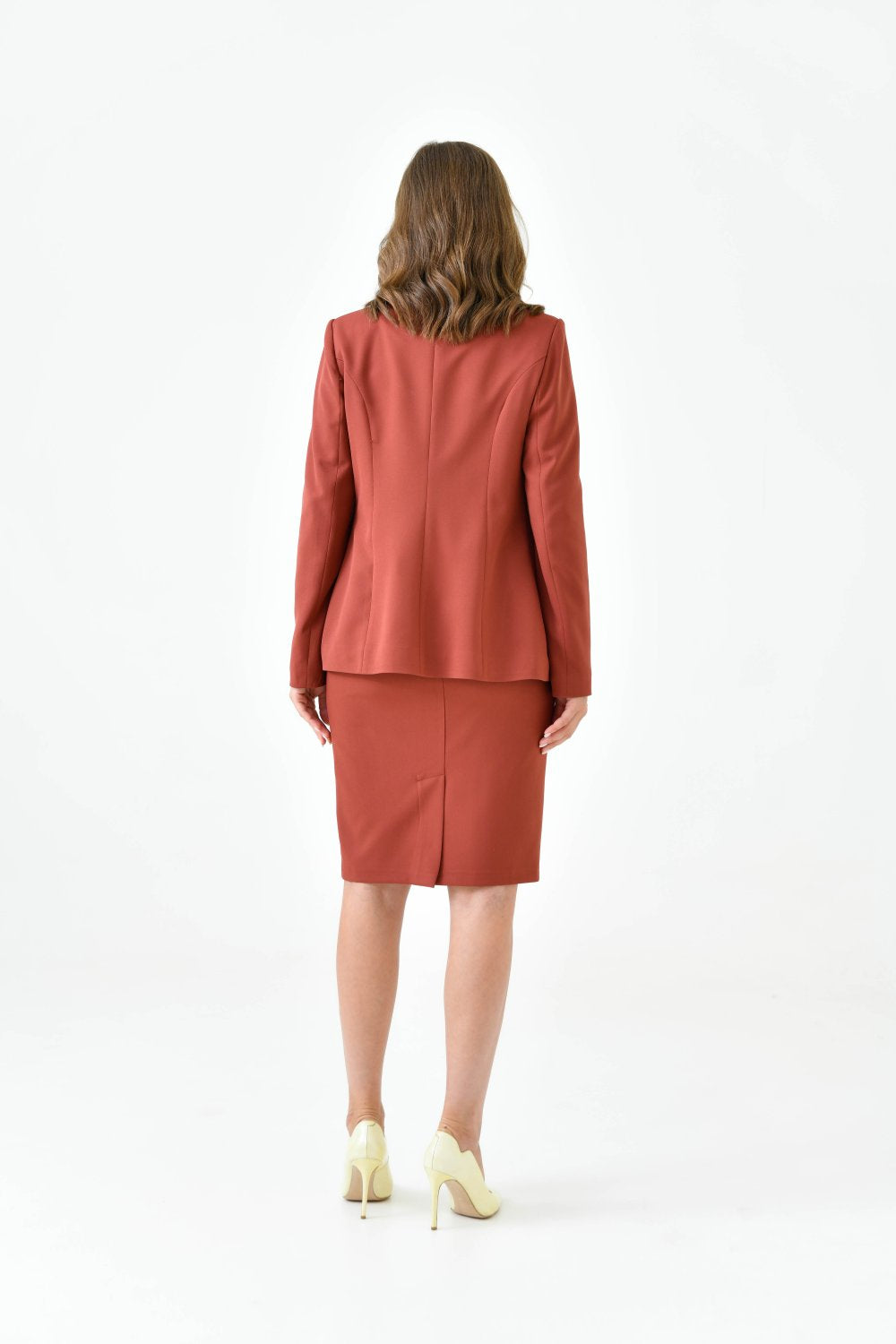 NDL Women Brown Women's Suit with Snap Button Skirt - Dornbirn