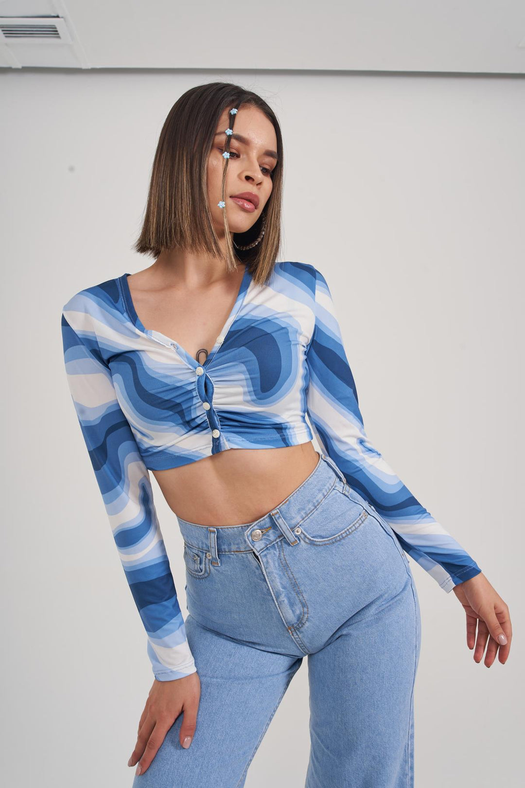 HLLY Women Lufo Blue Blouse - Rennes