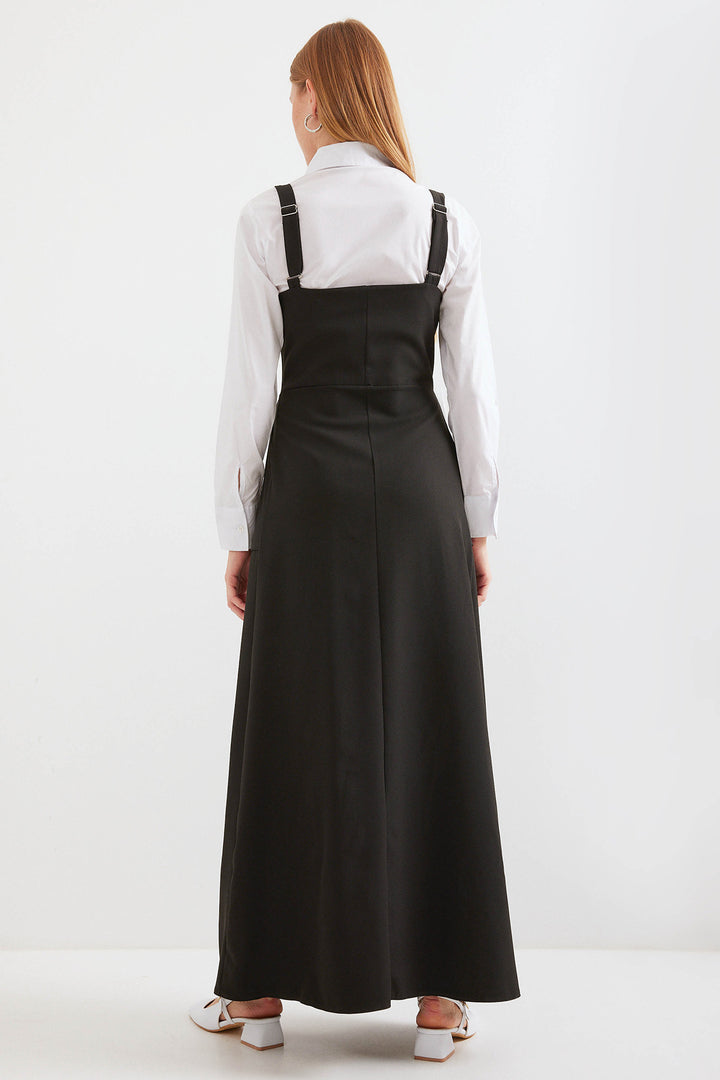 BGD Women Long Overall Dress - Black - Avondale