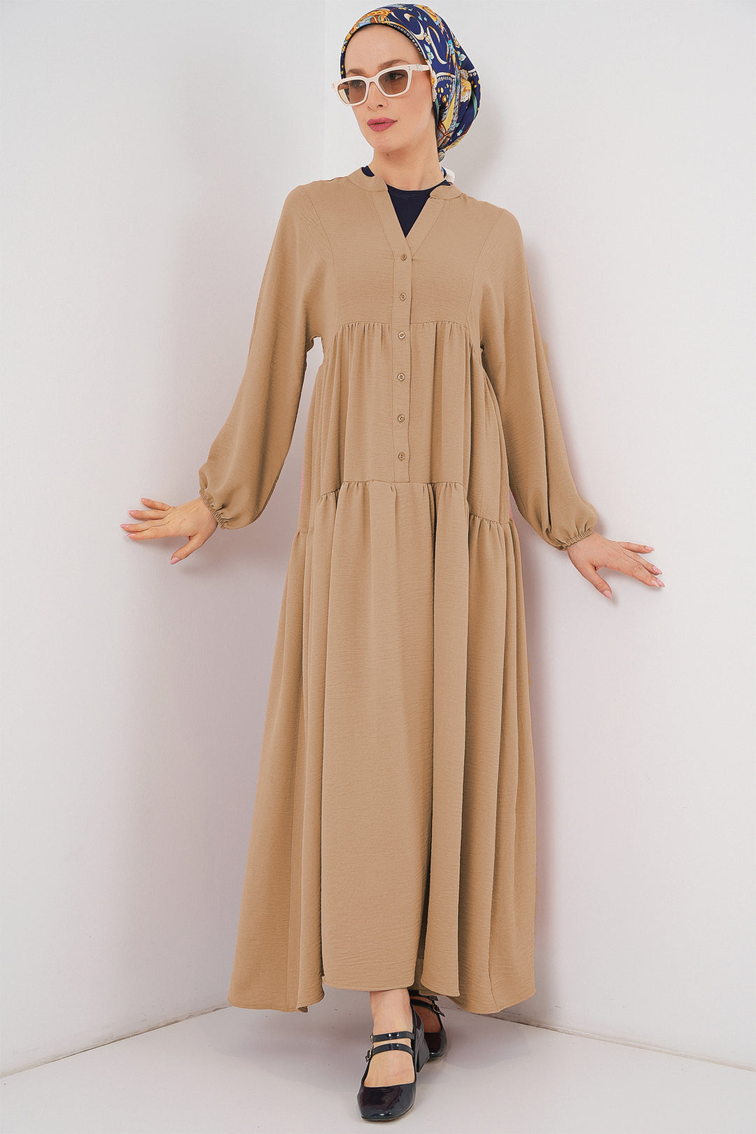 BGD Women Women's Long Hijab Dress - Biscuit - Rancho Cordova
