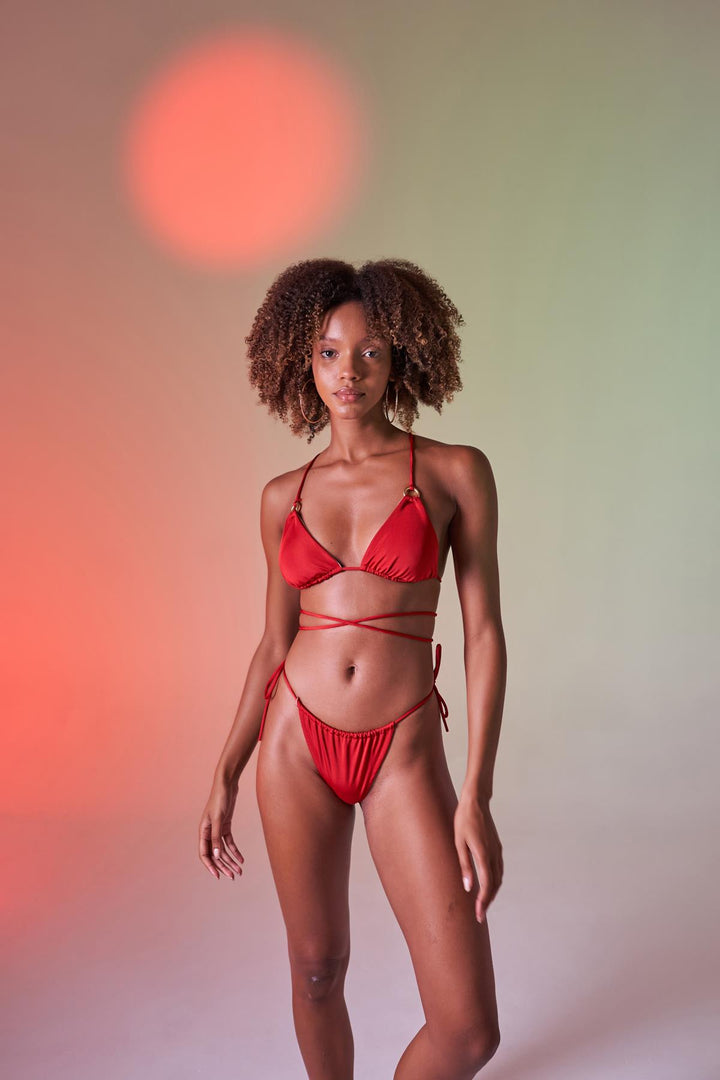 HLLY Women Delphi Bikini Bottom Red - Viseu