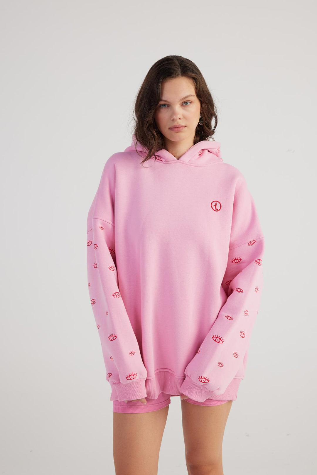HLLY Women Eye Sweatshirt Pink - Nijkerk