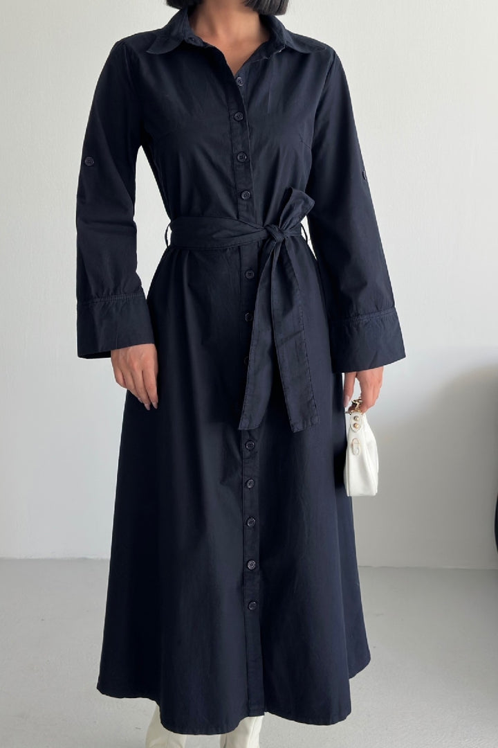 XLJ Buttoned Long Denim Dress - Zográfos