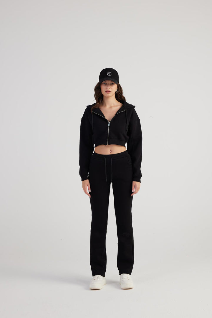 HLLY Women Mixed Sweatpants Black - Clarington