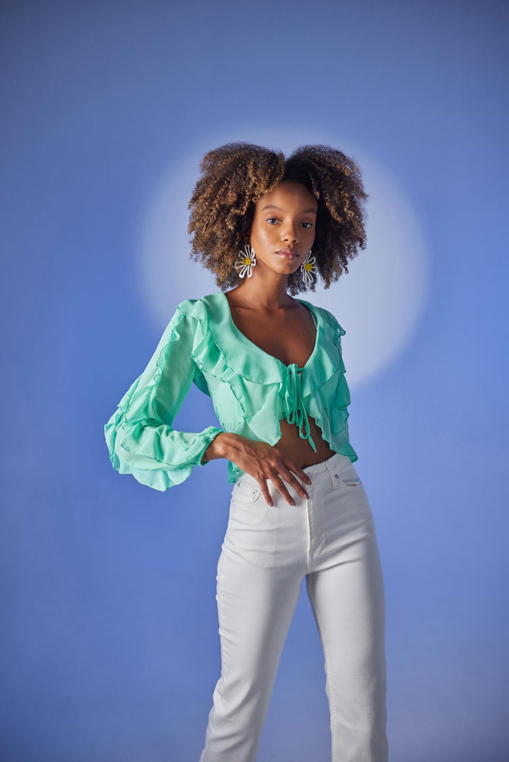 HLLY Women Elsa Blouse Green - Nikopol