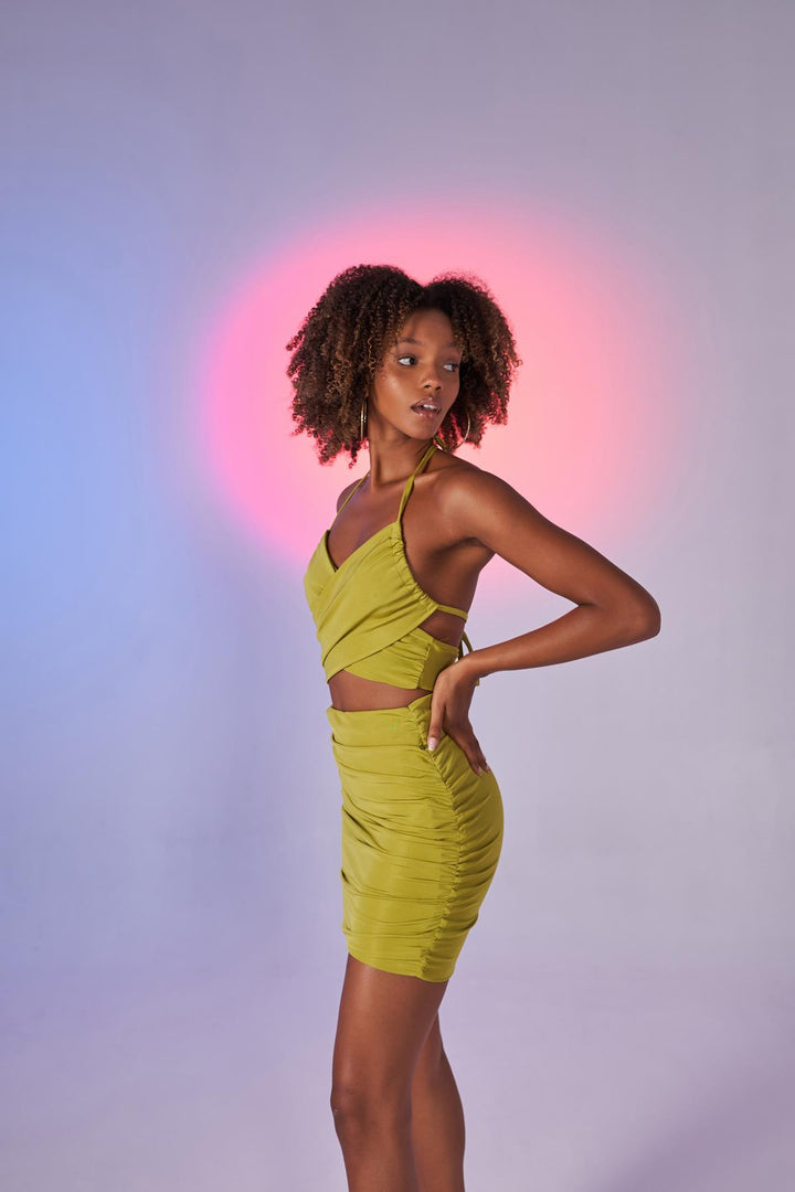 HLLY Women Jessa Skirt Green - Cholula de Rivadabia