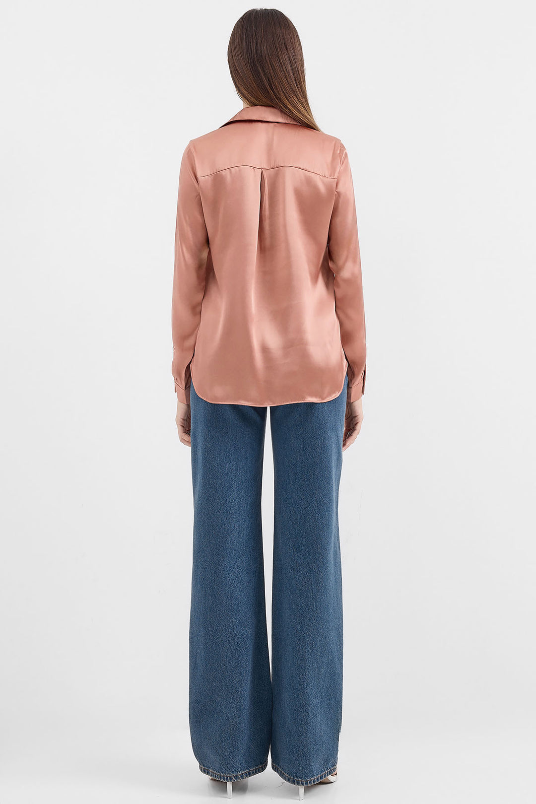 BGD Women Lightweight Satin Shirt - Camel - Avondale