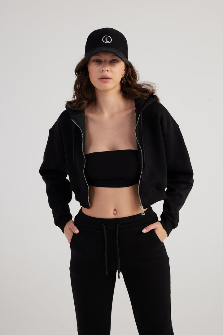HLLY Women Mixed Sweatshirt Black - Regina