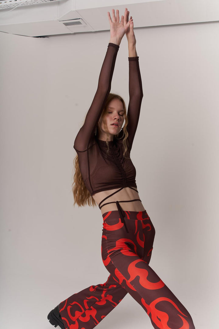 HLLY Women Gable Blouse Brown - Wausau