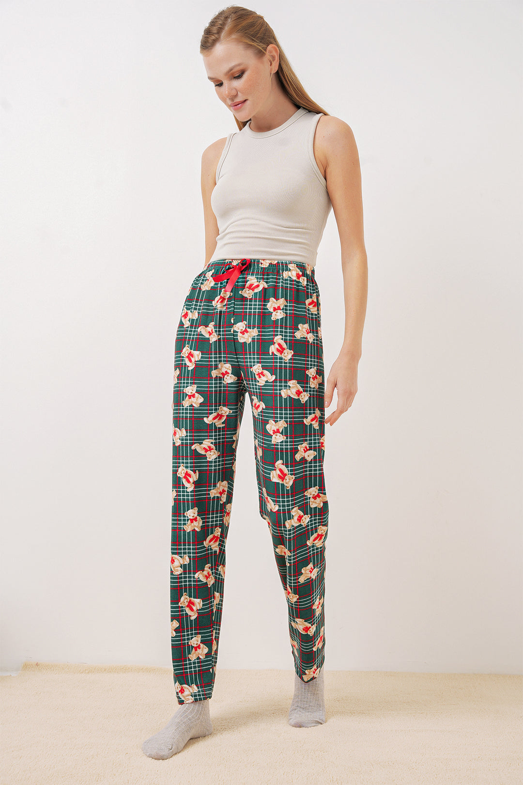 BGD Women Patterned Pyjama Bottoms - Emerald Green - Sunderland