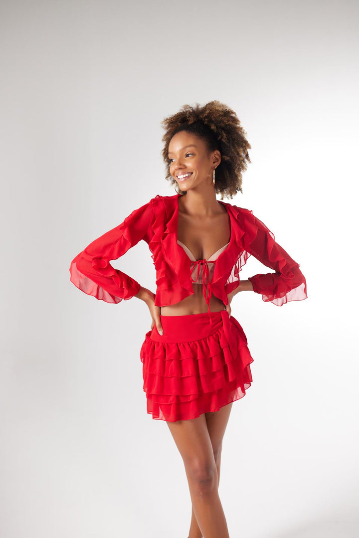 HLLY Women Elsa Blouse Red - Brugherio