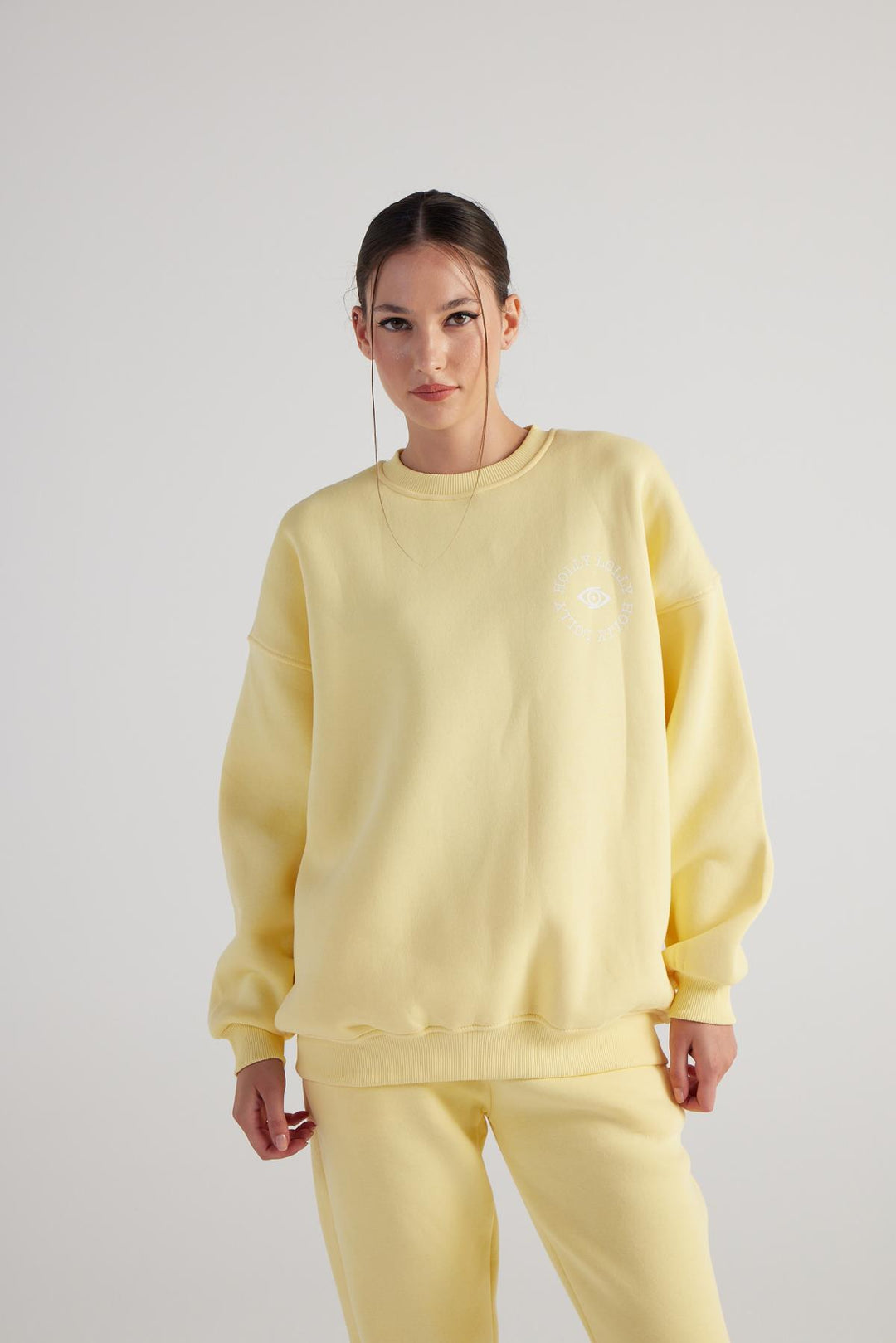 HLLY Women Fine Sweatshirt Yellow - Logan