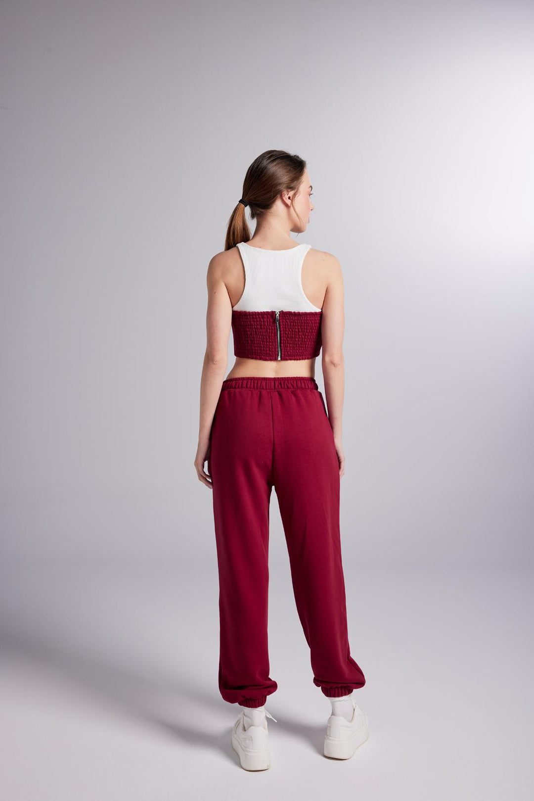 HLLY Women Rhode Sweatpants Bottoms Burgundy - Bel Air South