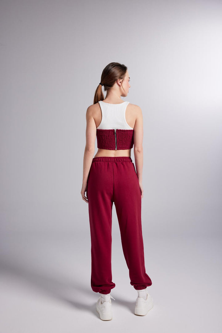 HLLY Women Rhode Sweatpants Bottoms Burgundy - Bel Air South