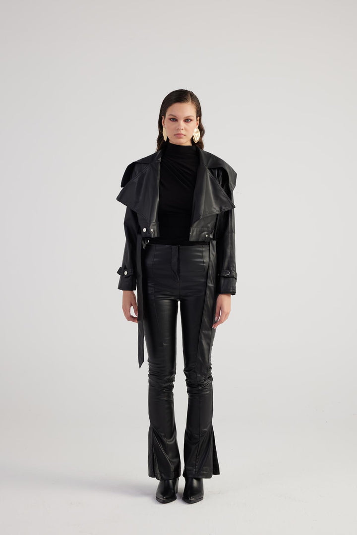 HLLY Women Neeko Leather Pants Black - Segovia