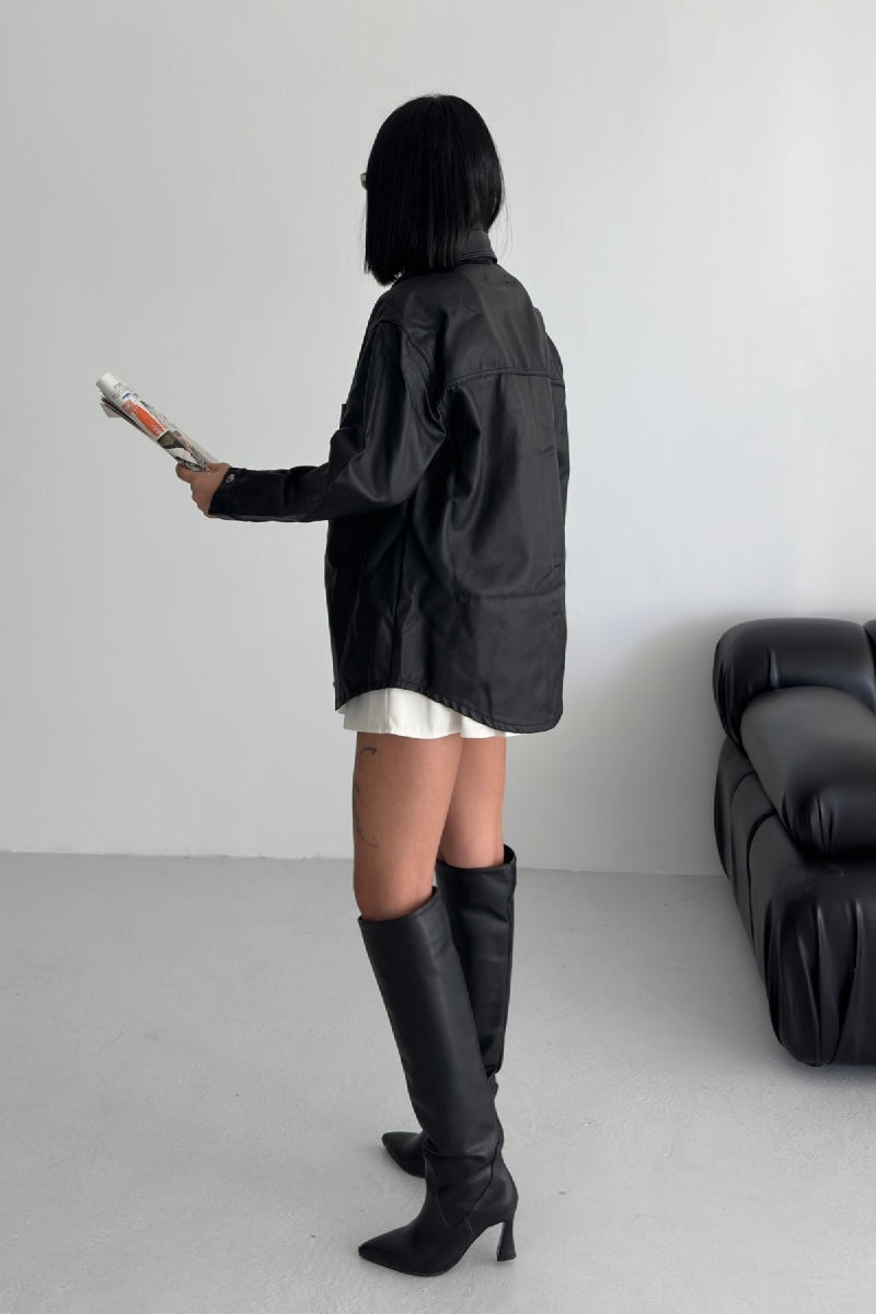 XLJ Oversize Denim Jacket with Pockets Mixed - Ardea