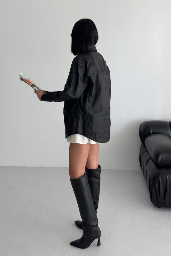 XLJ Oversize Denim Jacket with Pockets Mixed - Ardea