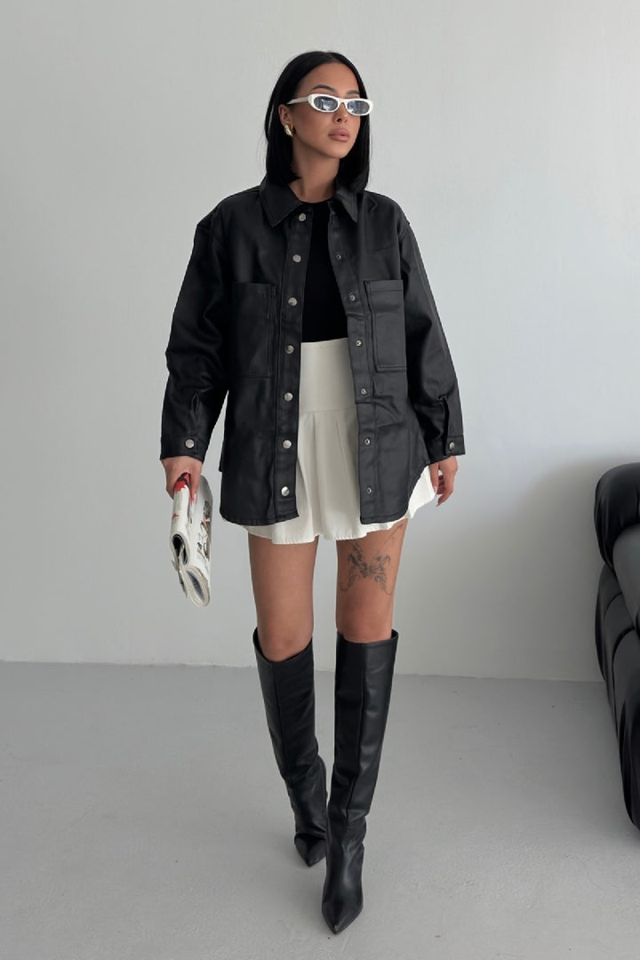 XLJ Oversize Denim Jacket with Pockets Mixed - Ardea