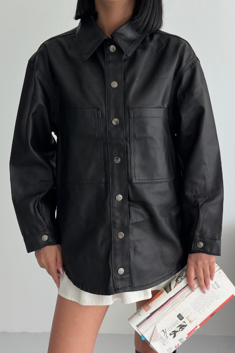 XLJ Oversize Denim Jacket with Pockets Mixed - Ardea