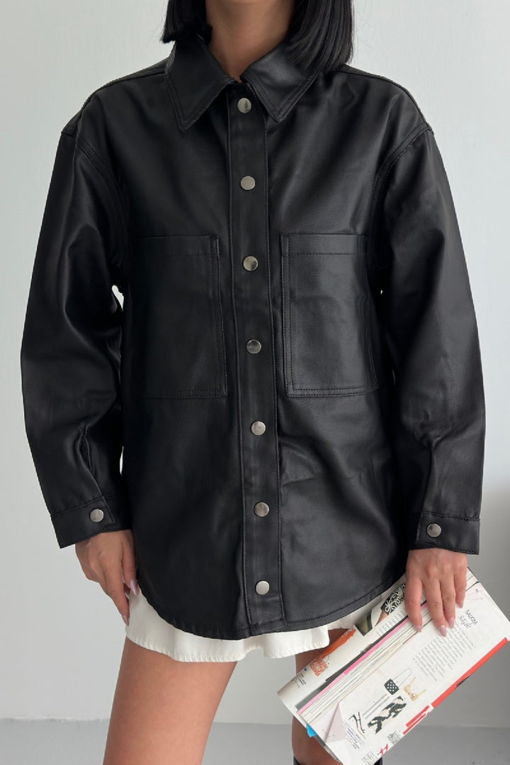 XLJ Oversize Denim Jacket with Pockets Mixed - Ardea