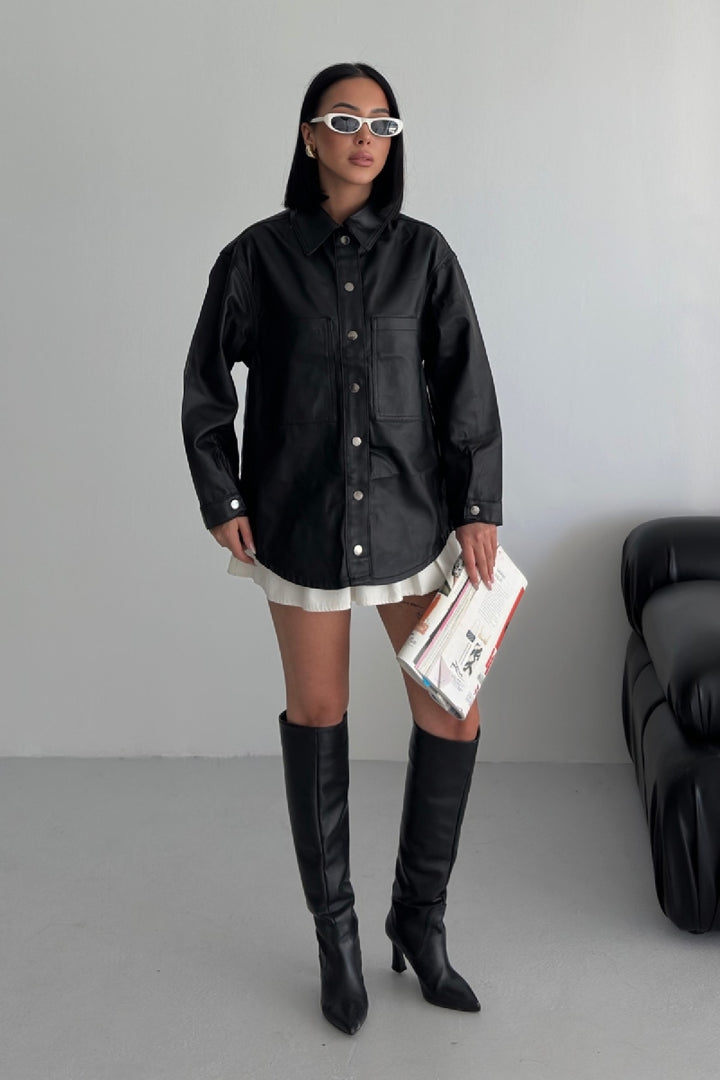 XLJ Oversize Denim Jacket with Pockets Mixed - Ardea