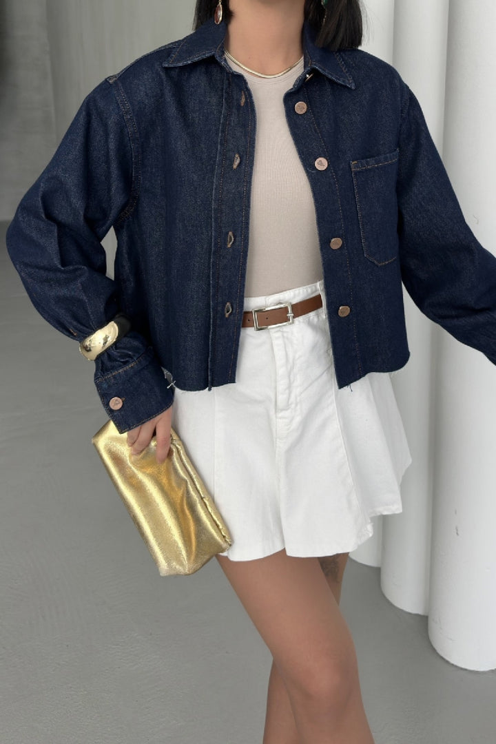 XLJ Short Denim Jacket with Pockets - Pickering