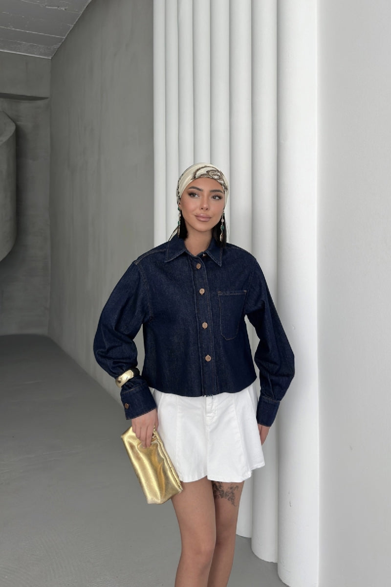 XLJ Short Denim Jacket with Pockets - Pickering