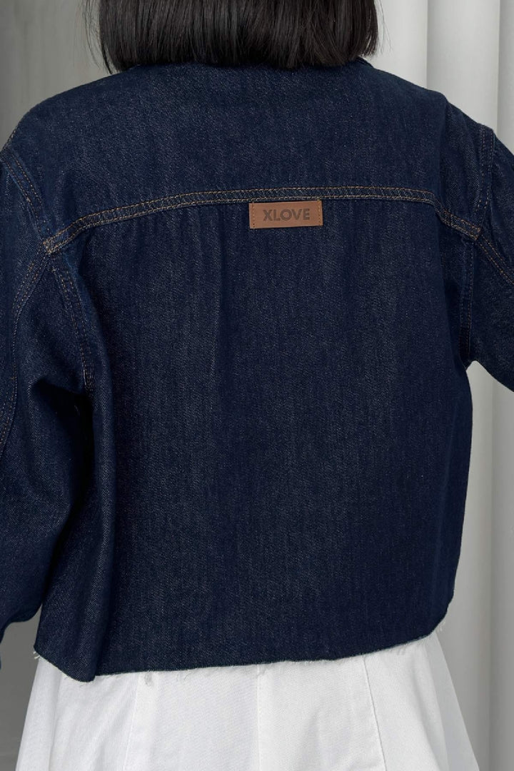 XLJ Short Denim Jacket with Pockets - Pickering