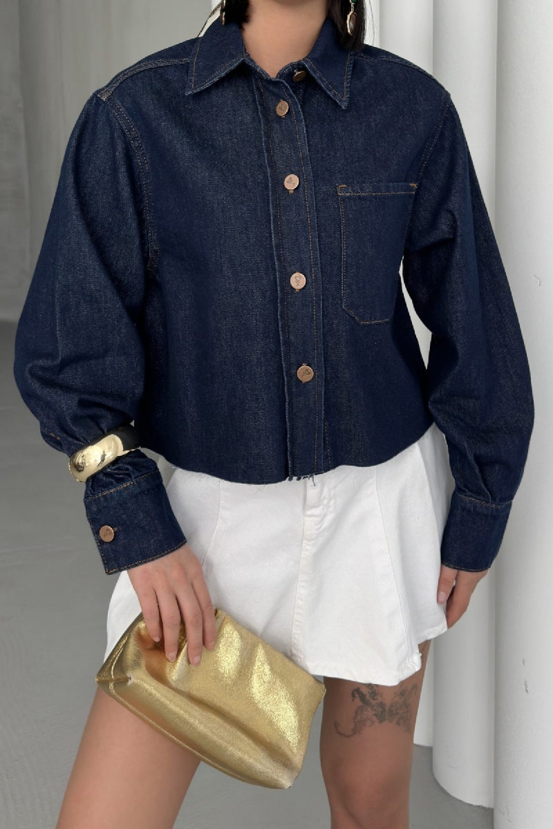 XLJ Short Denim Jacket with Pockets - Pickering