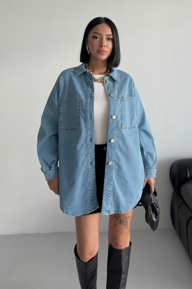 XLJ Oversize Denim Shirt - Cambridge