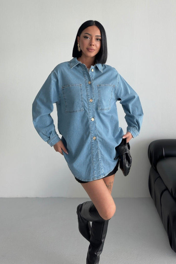 XLJ Oversize Denim Shirt - Cambridge