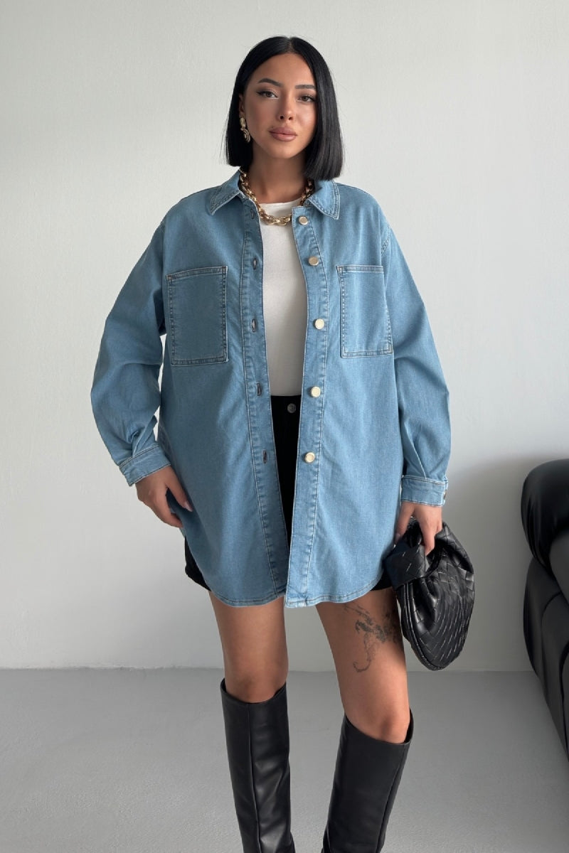 XLJ Oversize Denim Shirt - Cambridge