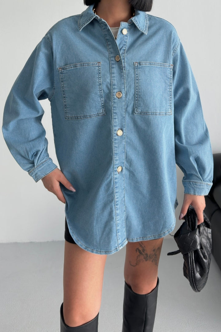 XLJ Oversize Denim Shirt - Cambridge