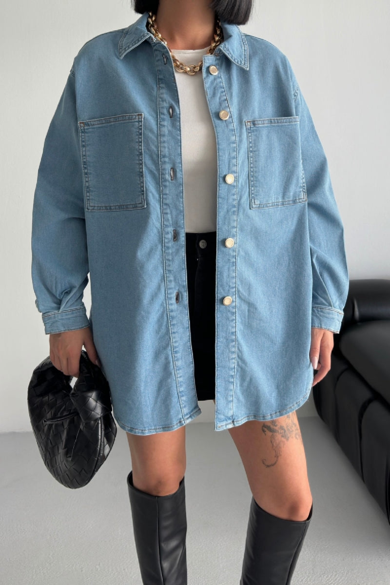 XLJ Oversize Denim Shirt - Cambridge