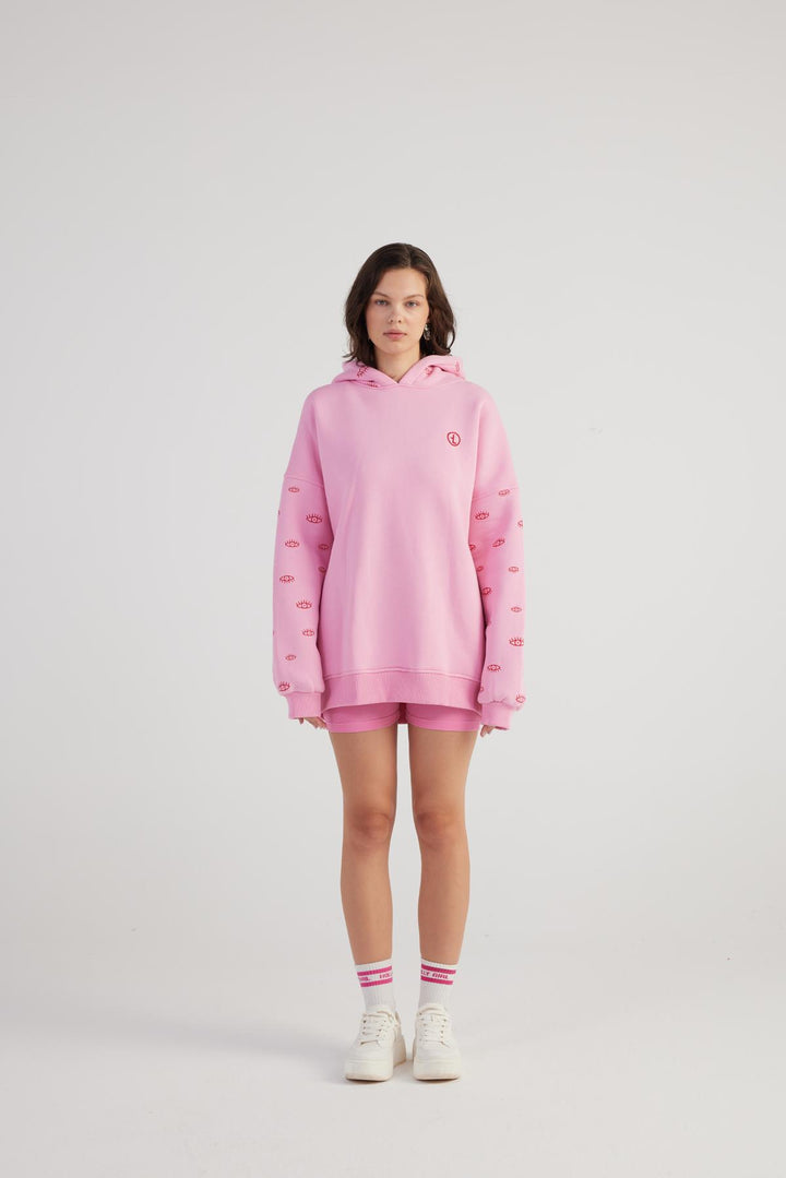 HLLY Women Eye Sweatshirt Pink - Nijkerk