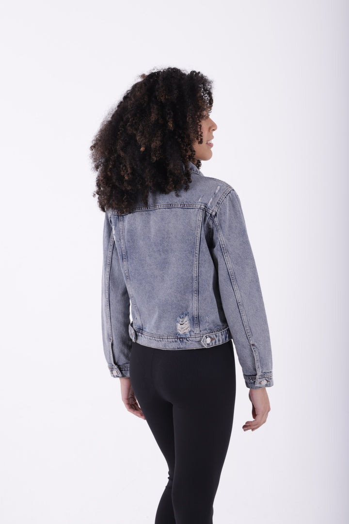 XLJ Short Denim Jacket Mixed - Palm Harbor