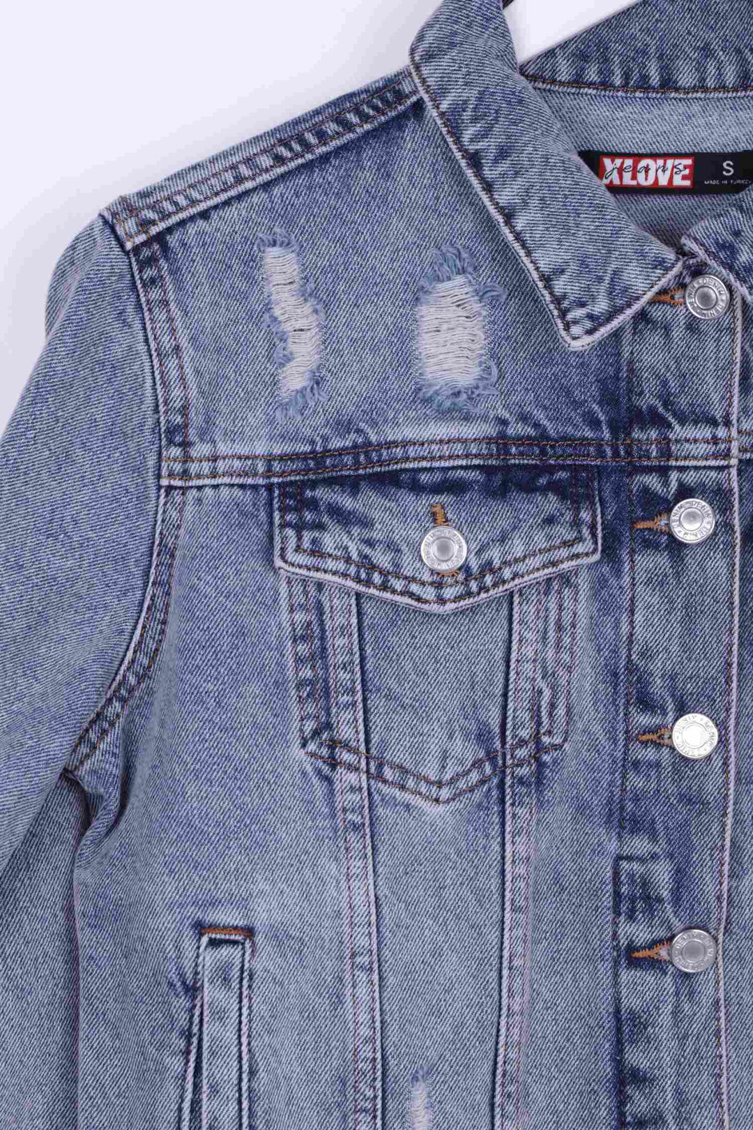 XLJ Short Denim Jacket Mixed - Palm Harbor