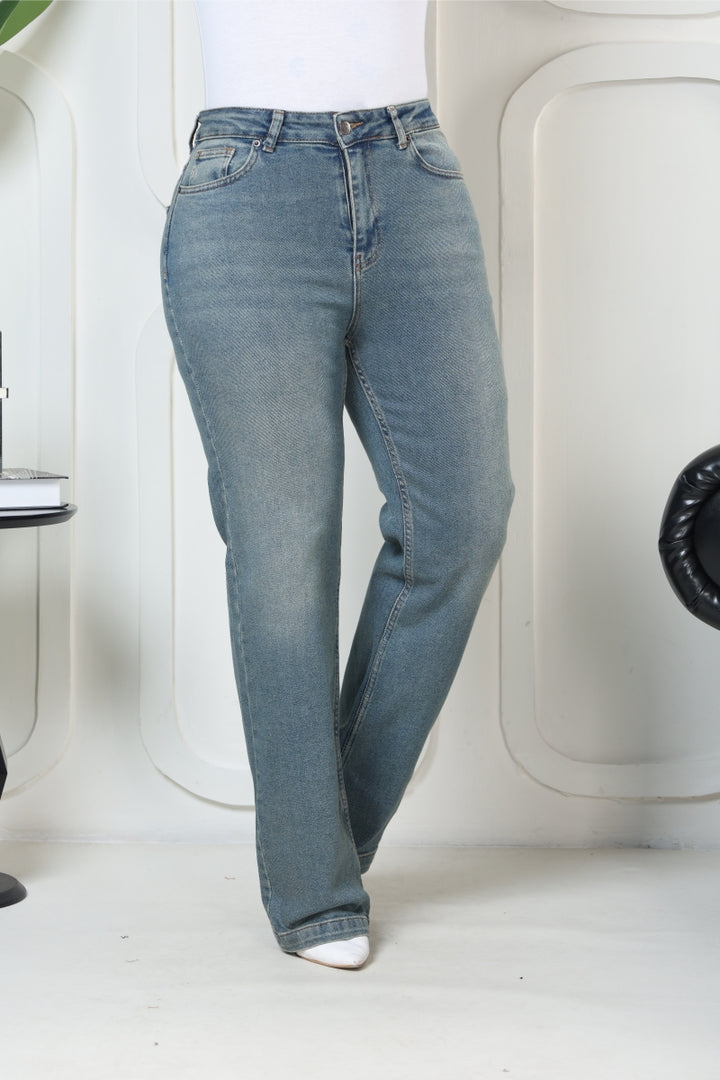 XLJ Stitched Hems Wide Leg Relaxed Jean Mixed - Akron