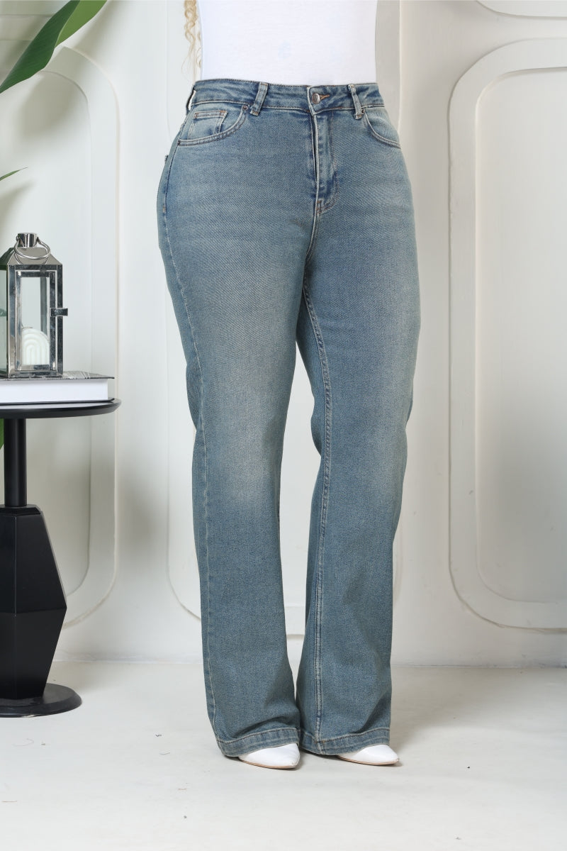XLJ Stitched Hems Wide Leg Relaxed Jean Mixed - Akron