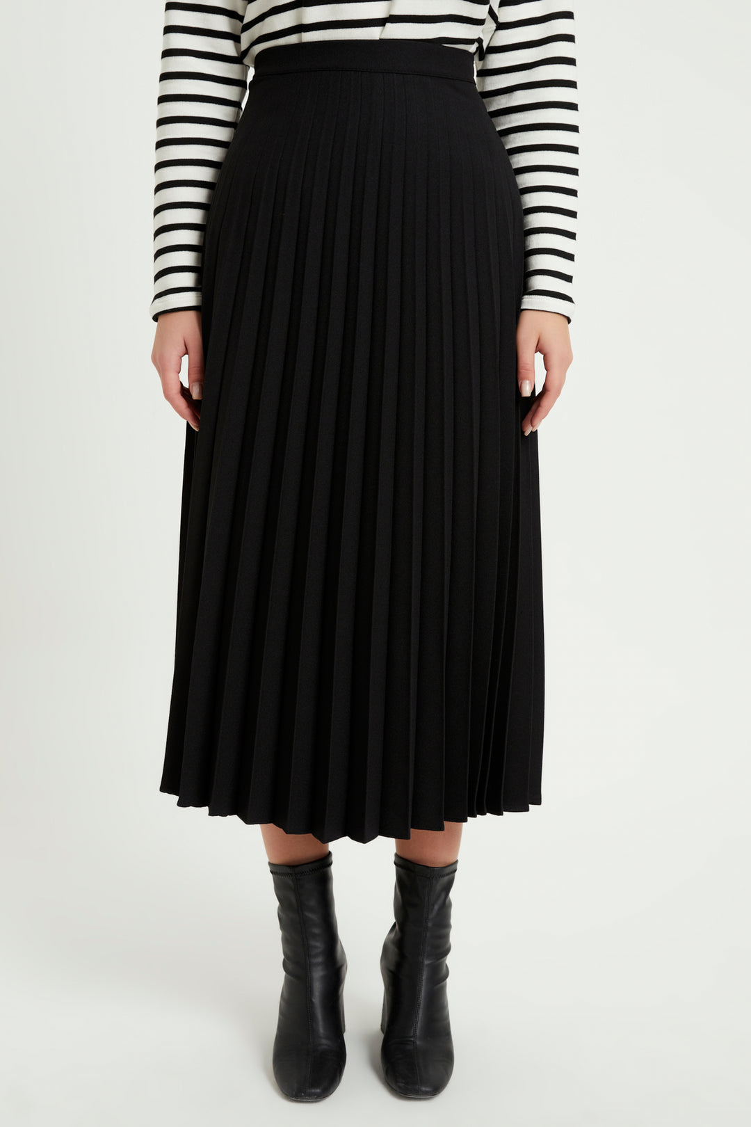 ZRF Women Pleated Basic Skirt - Black - Antwerp