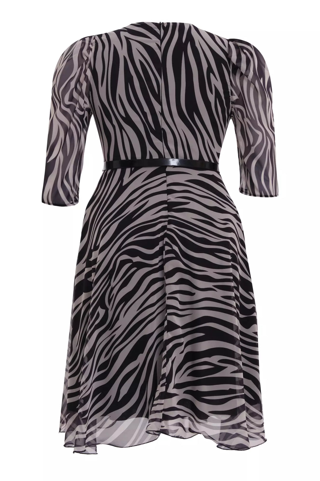 FRV Printed plus size chiffon long sleeve midi dress - Sydney