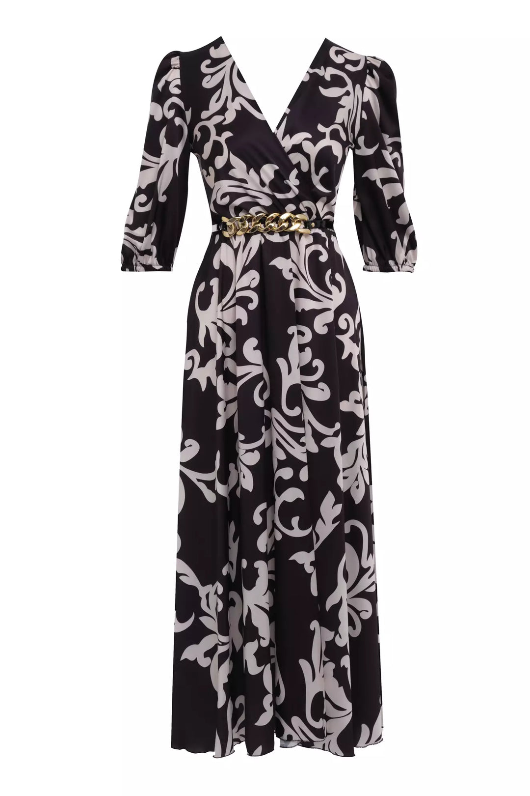 FRV Printed satin short sleeve midi dress - Donetsk