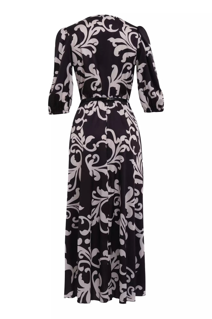 FRV Printed satin short sleeve midi dress - Donetsk