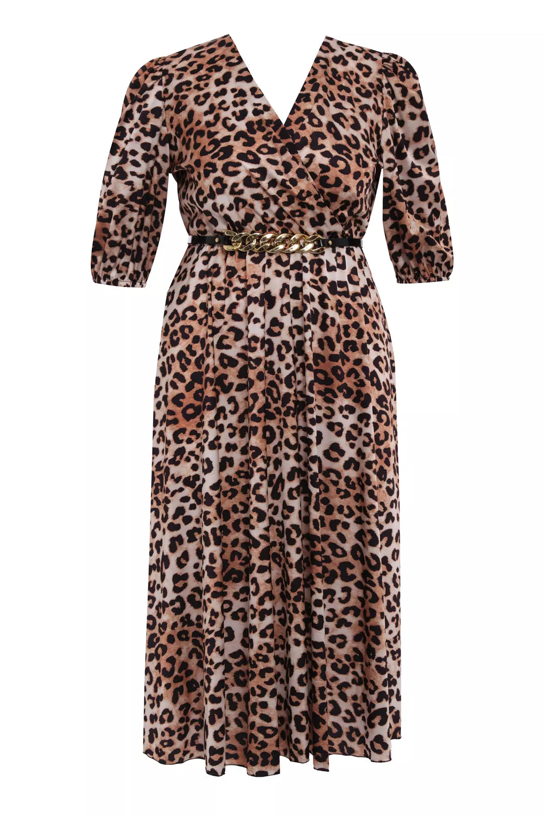FRV Printed plus size satin short sleeve midi dress - Völklingen