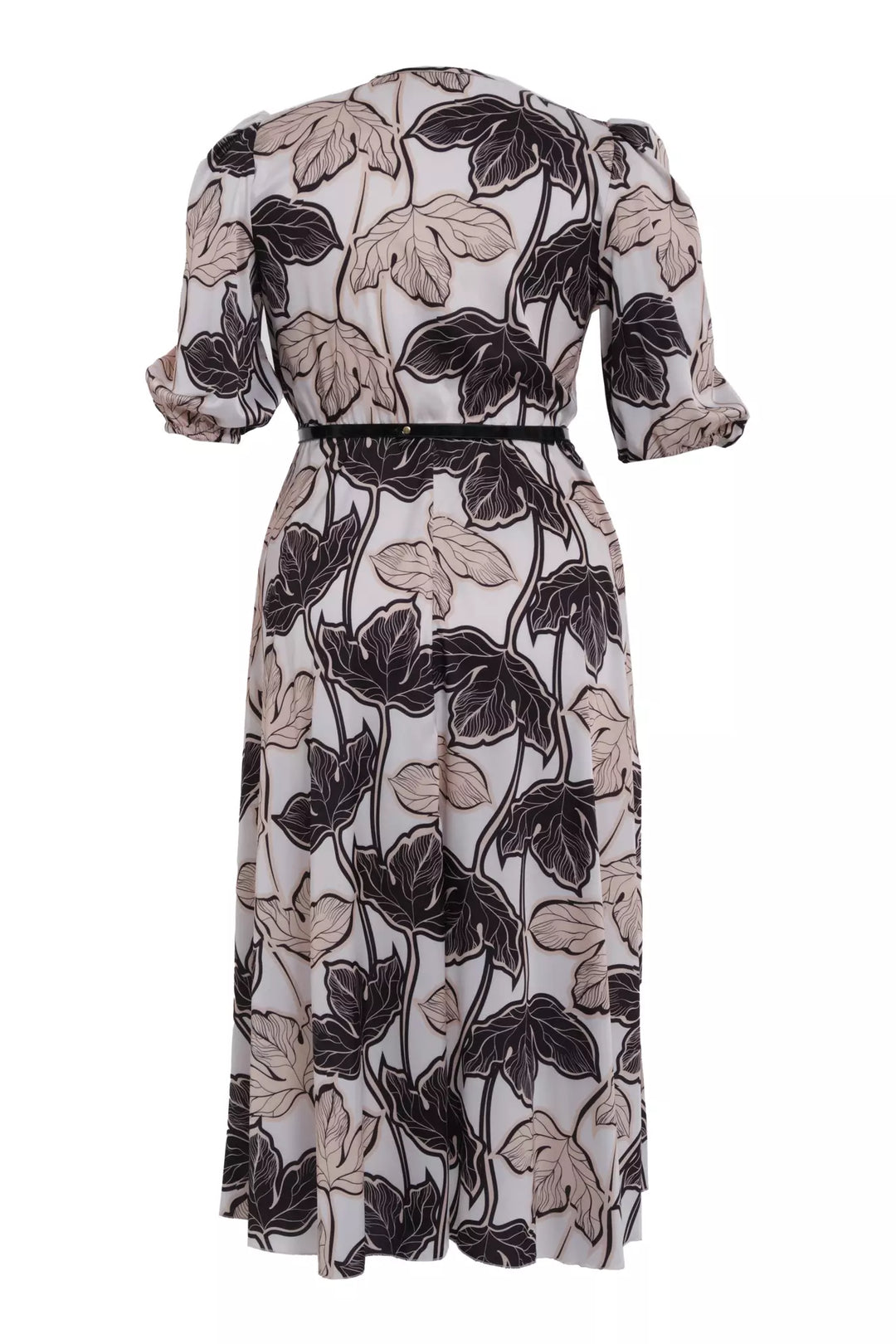 FRV Printed plus size satin short sleeve midi dress - Gallatin